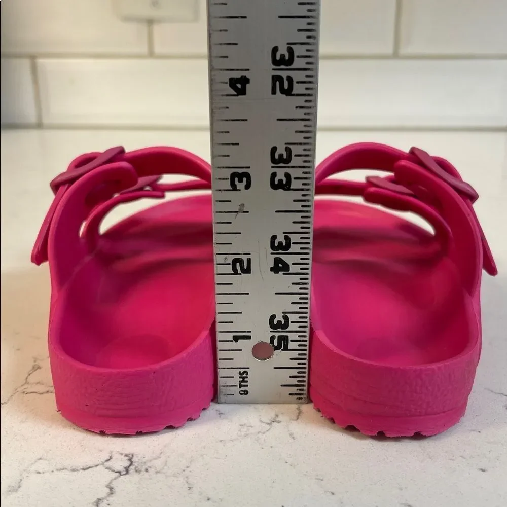 Birkenstock Little Kids Arizona EVA Sandals Pink Two-Strap Slide Sandals Size 10